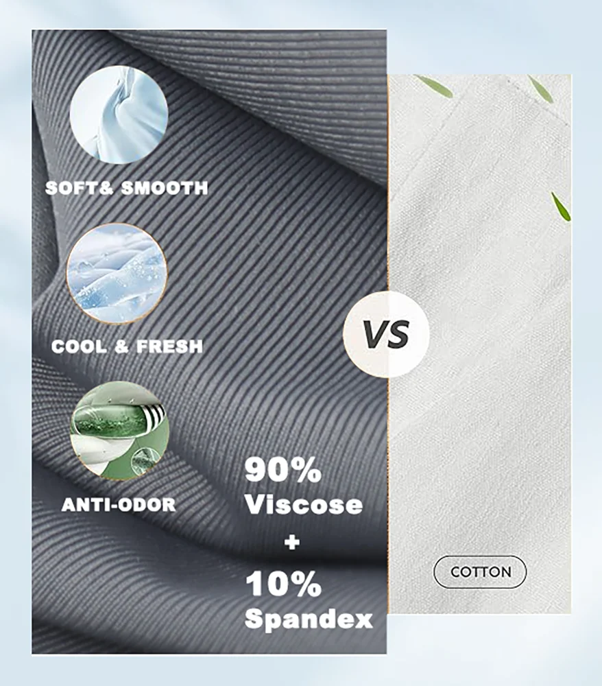 Long Leg Boxer Briefs For Men Pack - Men'S Underwear Ultra Soft, Mesh Breathable, Quick-Dry Underwear 4-Way Stretch