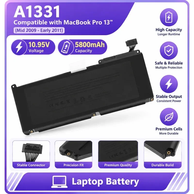 [NEW] A1331 10.95V 5800mAh for MacBook Pro 13