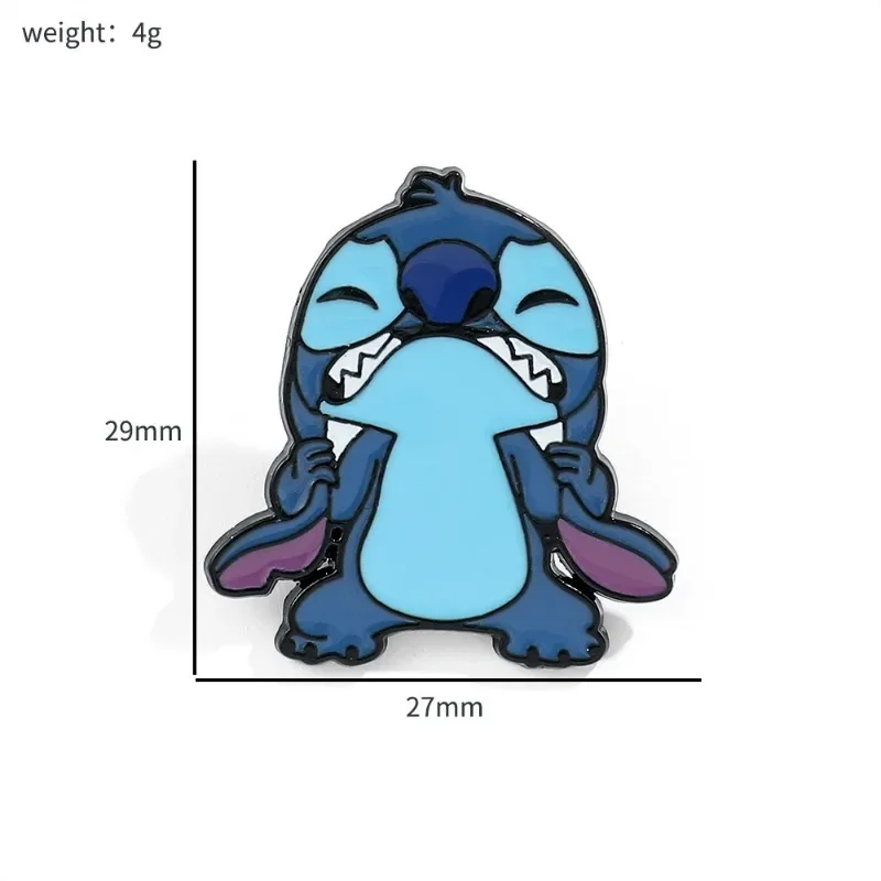 Disney Lilo & Stitch Brooch Cute Anime Figures Stitch Enamel Pin Accessories Cartoon Clothes Brooch Girls Children Birthday Gift