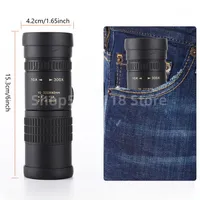 Professional 10-300x40 Telescope HD Portable Binoculars Long Range Monocular BAK4-Prisms For Hunting Camping