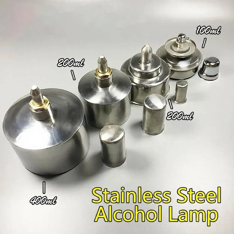 Five pieces per set Ostrich Thick Wall Spiral Stainless Steel Alcohol Lamp 100ml-450ml Gem Cutting Jewelry Processing Tool