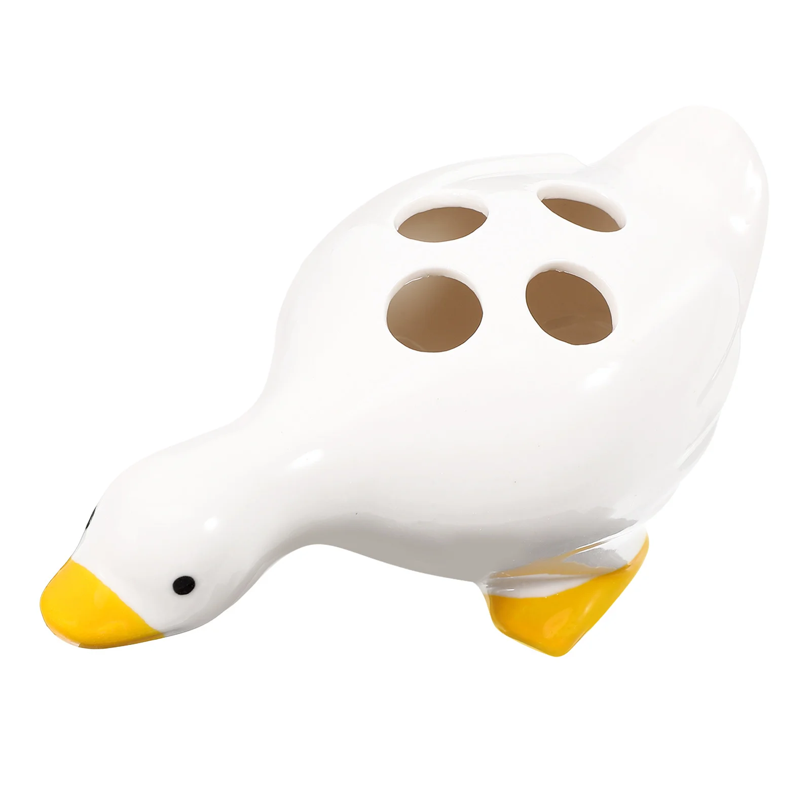 

Ceramic Duck Toothbrush Holder Cute Cartoon Style Stable Bathroom Vanity Toothbrush Stand Organizer Toothbrushes Holder