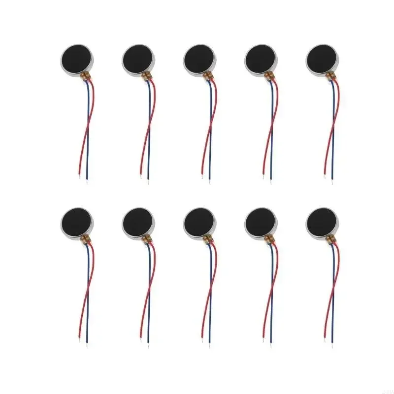 Mini Vibration Motor DC1.5-3.7V Flat Coin Button-Type Vibrating Motor 10000rpm Adhesive Vibration Motor 10mmx3mm