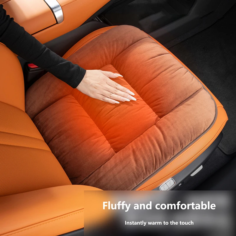 Universal Car Winter Warm Thick Flannel Seat Cushion Auto Seat Covers Plush Skin Friendly Seat Accessories
