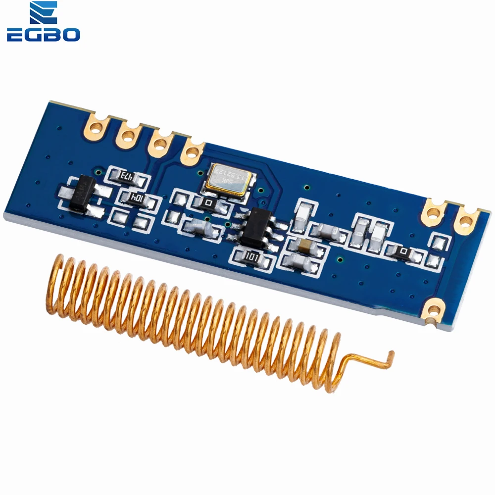 EGBO 1Set 433MHz 100 Meters Wireless Module Kit ASK Transmitter STX882 + ASK Receiver SRX882 + 2Pcs Copper Spring Antenna