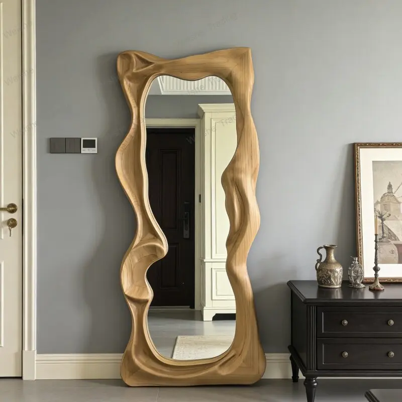 Clothing store wave fitting full-body mirror photo landing against the wall bedroom girl full-length mirror