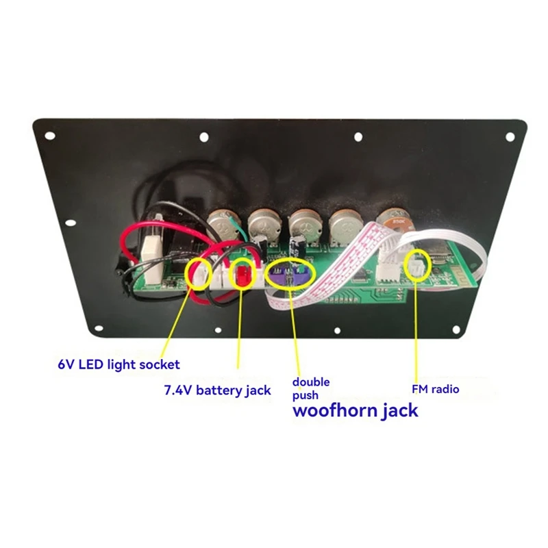 7.4V Amplifier Board Square Dance 40W Speaker Amplifier Support Bluetooth AUX Recording Home Theater DIY Amplifiers