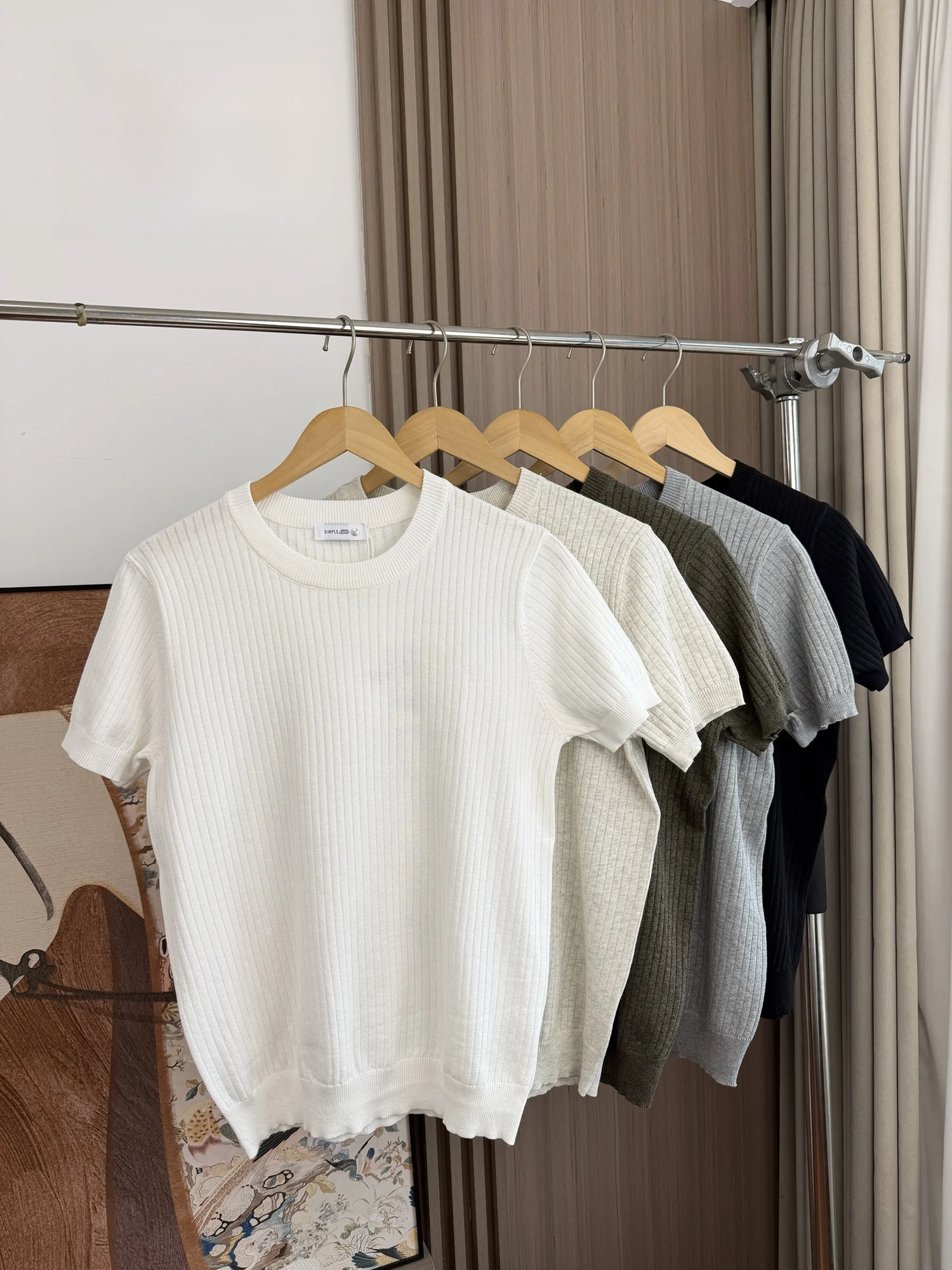 

Men's Pure Color ort Sve Knitwear Commute Sle f Sve Sweater Young Men's Daily Wear Antibacterial round Ne