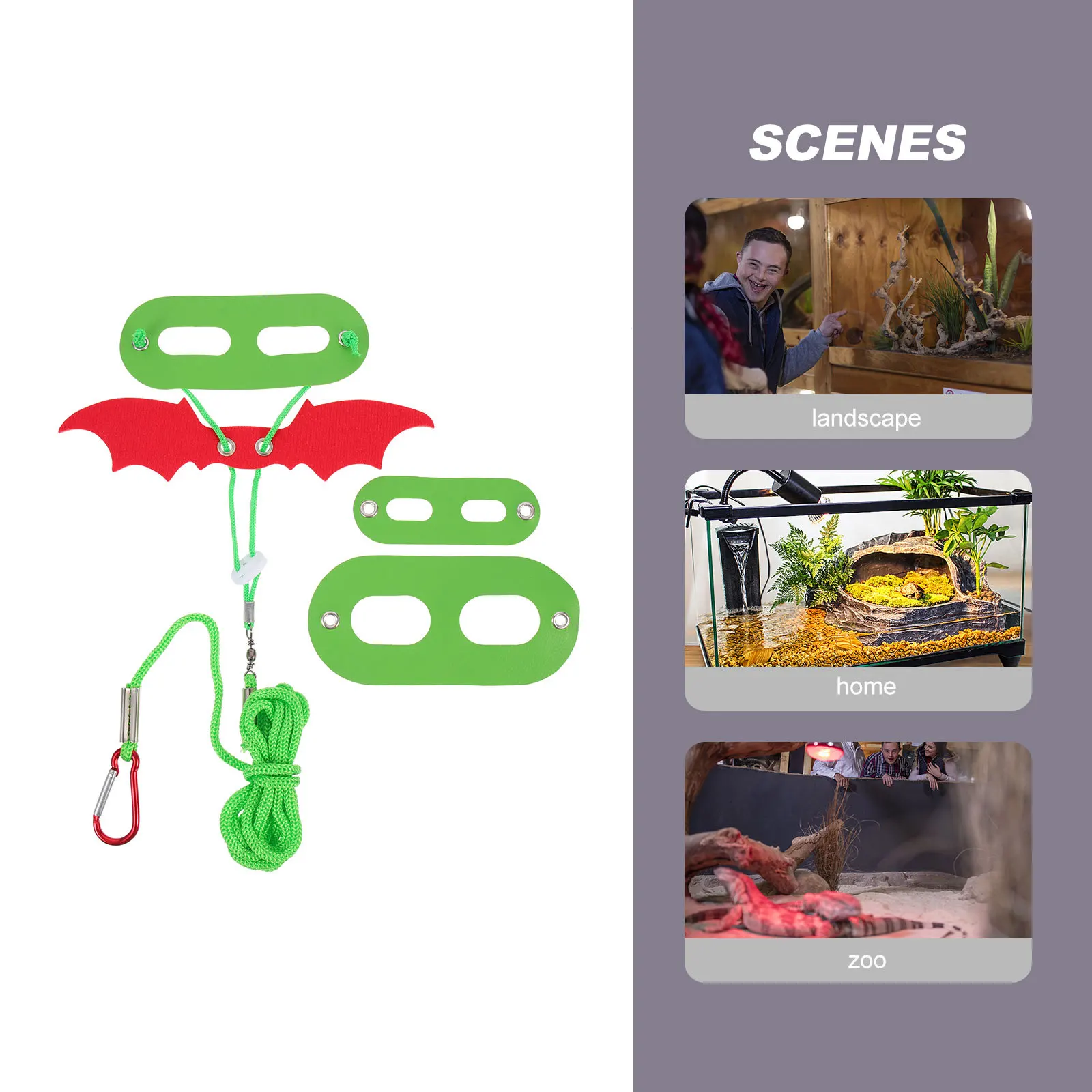 

1Set Lizard Christmas Leash Bearded Dragon Walking Rope Reptile Traction Kit Xmas Lizard Harness Lightweight Comfortable Pet