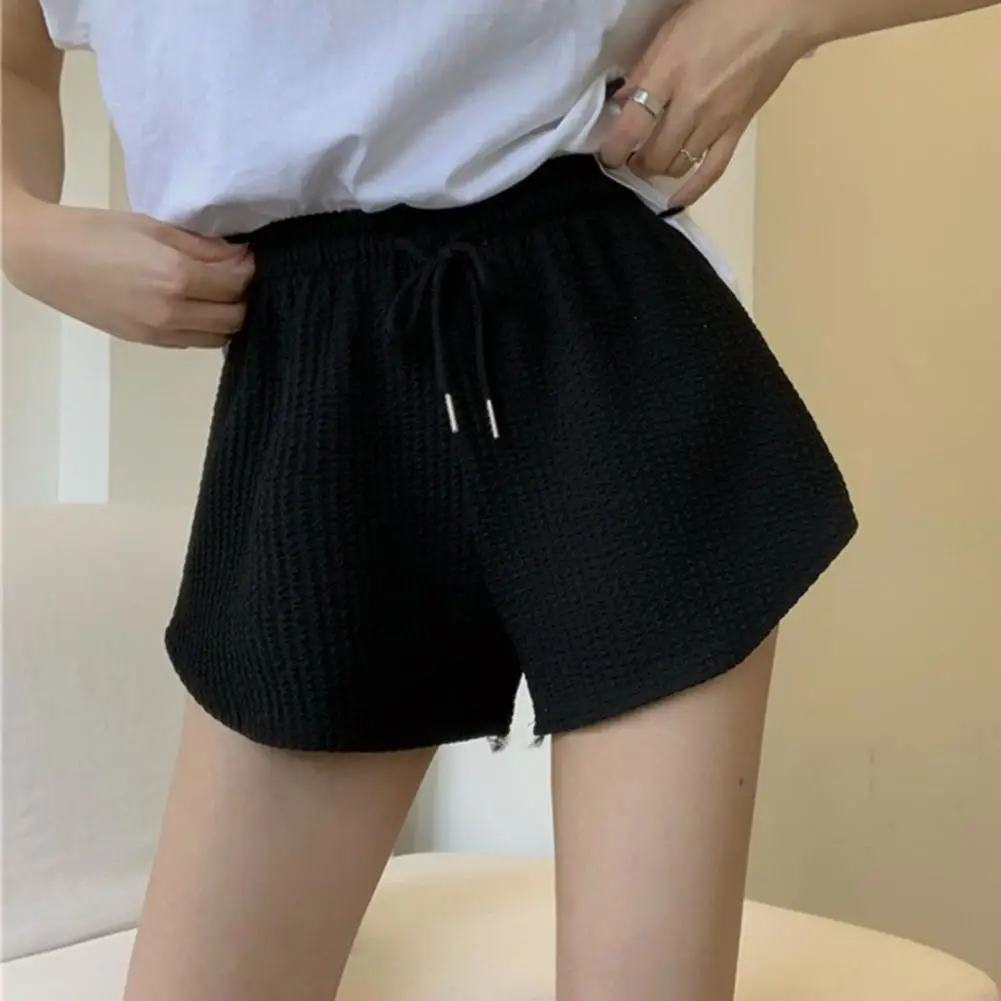 High Waist Casual Shorts Comfortable Women's Summer Shorts with Drawstring Waist for Beach Sports Jogging Soft Breathable A-line