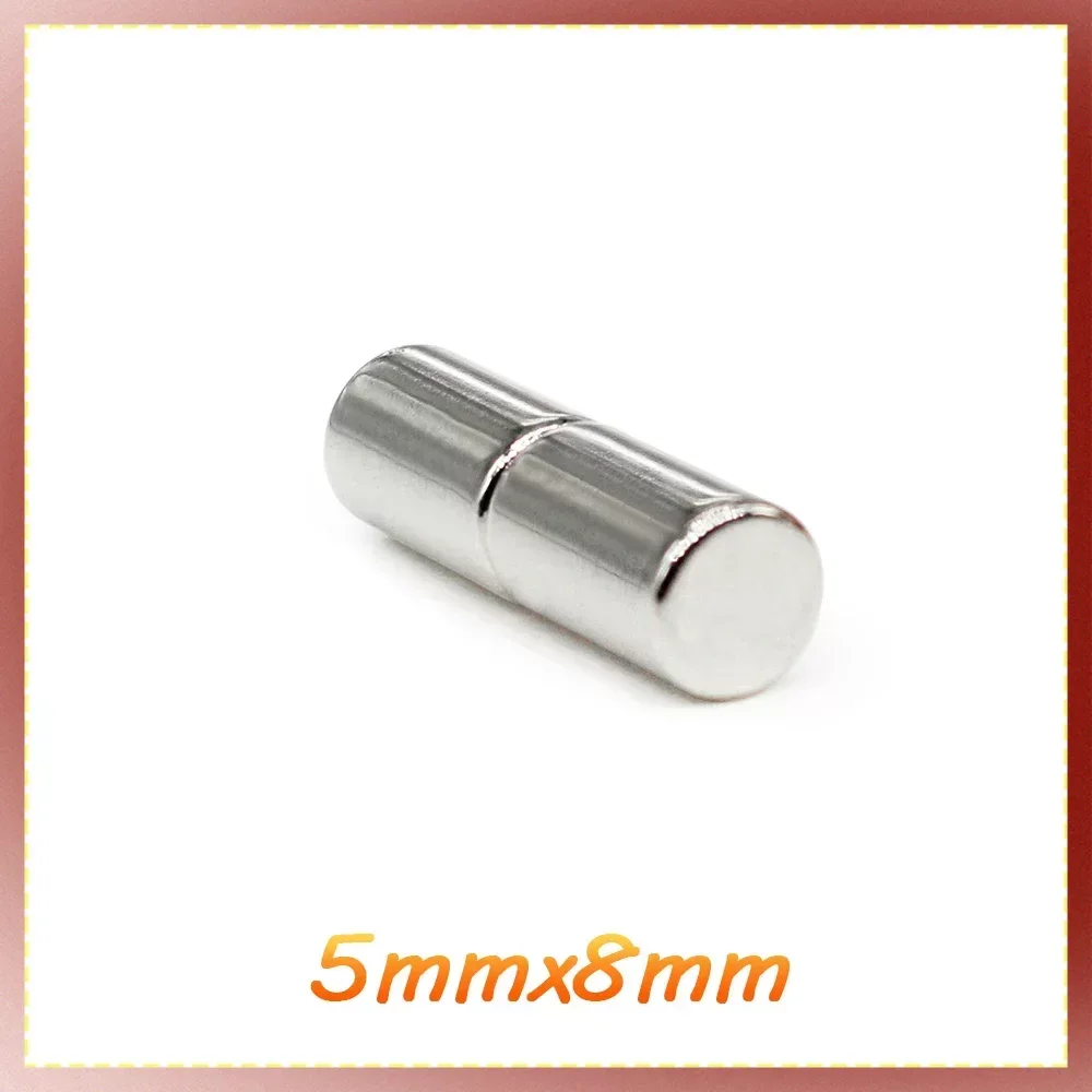 20/50/100/200/300PCS 5x8 Small Round Neodymium Magnets 5mm x 8mm Minor Search Magnet Strong 5x8mm Disc Permanent Magnets 5*8 N35