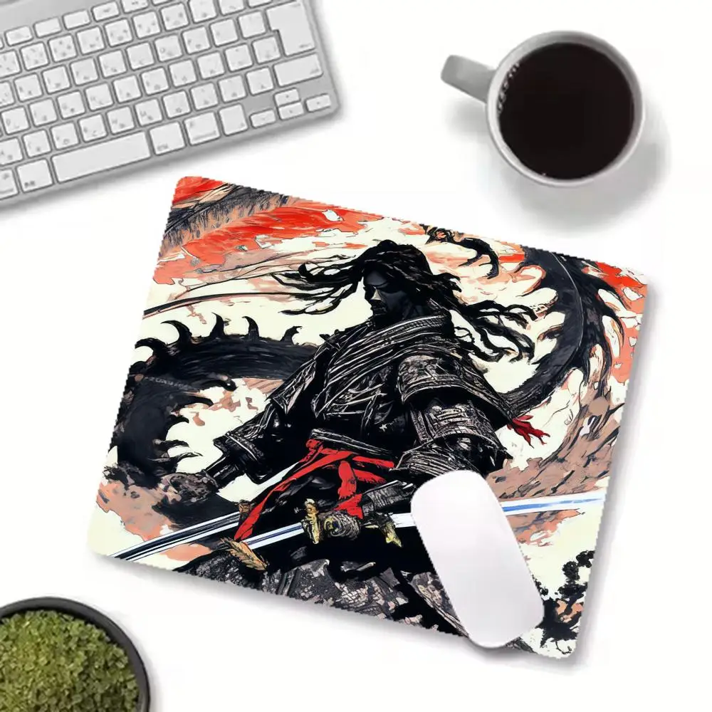 Japanese Samurai Red Maple Temple mousepad large size keyboard accessories laptop office desktop bedroom learning table mat