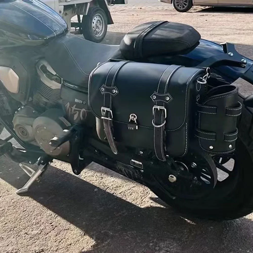 

Motorcycle modification accessories side bag canvas side bag waterproof and durable suitable for Benda Chinchilla500 Chinchilla5