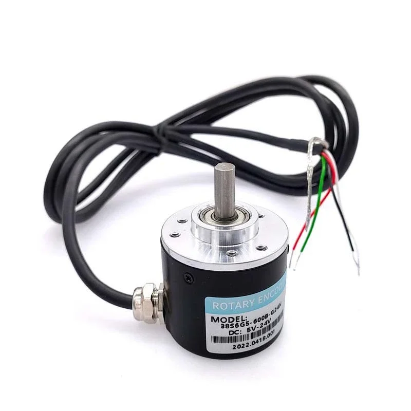 Photoelectric Incremental Rotary Encoder 38S6G5-B-G24N 50/100/200/360/400/500/600PPR AB 2 Phase DC5-24V NPN Optical  Encoder