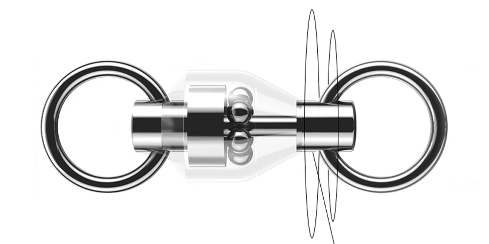 FishTrip 10–20 Stück Kugellager-Wirbel, Angelwirbel, massiver Ring, Edelstahl, robust, Salzwasserwirbel, Welswirbel – Detail 3
