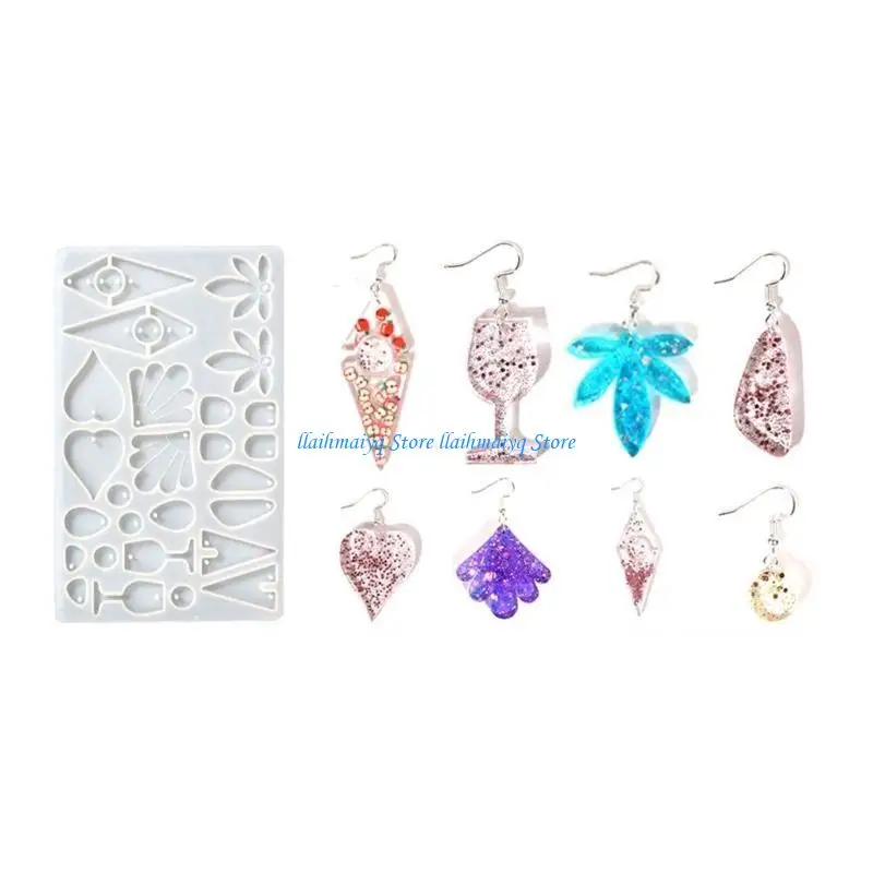 

573B Keychain Resin Molds Maple Leaf/Drop Pendant Silicone Mold Jewelry Making Mold