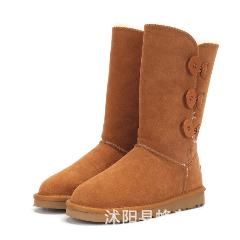 2023 New Hot Sale Classic 100% Genuine Leather Snow Boots Fashion Boots for Women Warm Winter Boots Women Boots Shoes