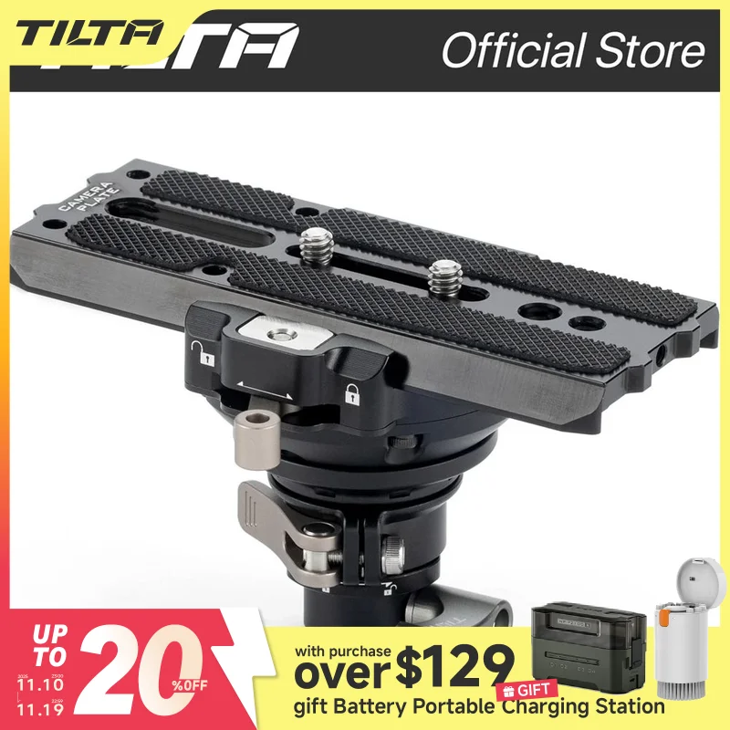 TILTA GSS-T01-QPA Manfrotto Quick Release Plate Adapter for Tilta Float Stabilizing Arm DJI Ronin 4D
