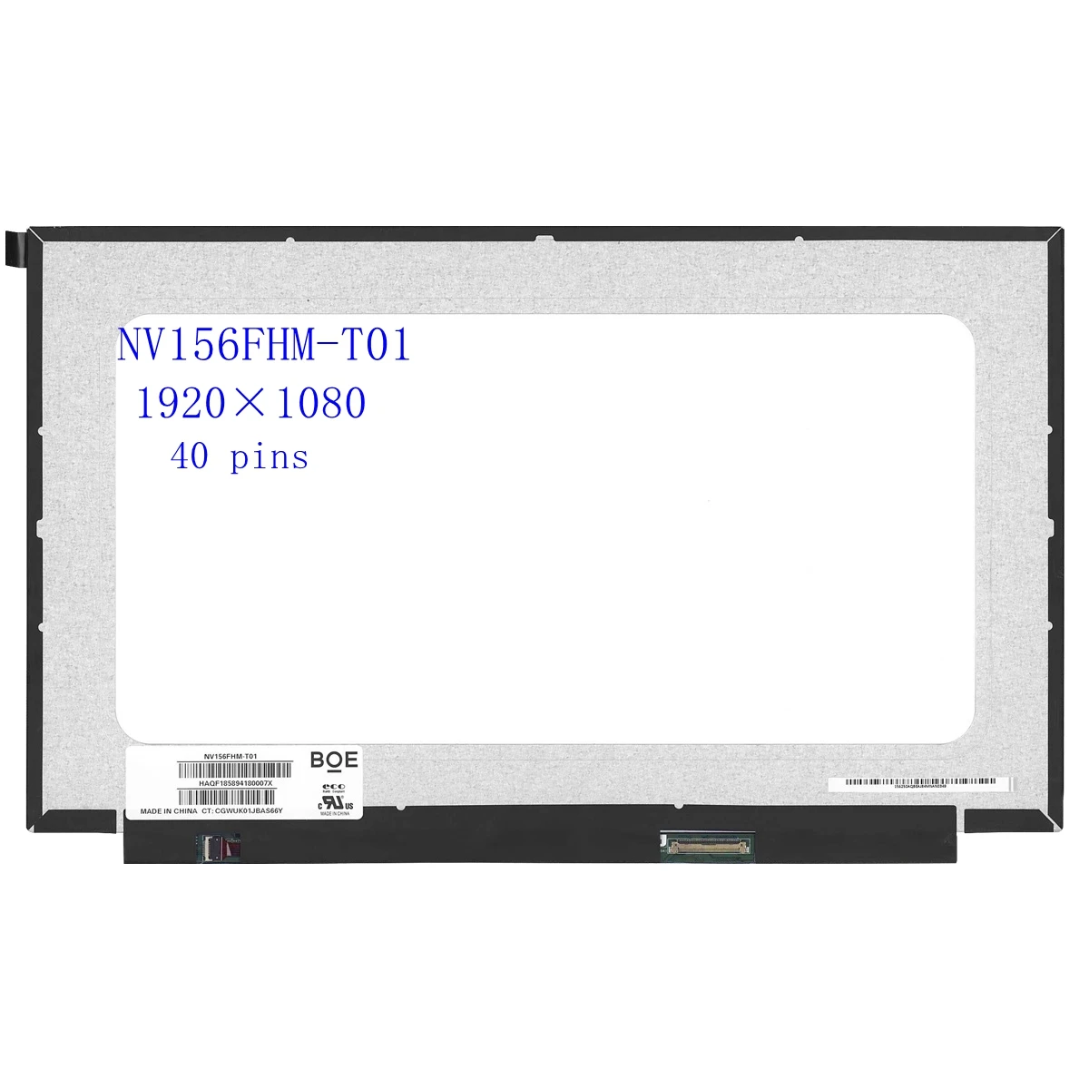 

15.6" Laptop LCD Touch Screen NV156FHM-T01 B156HAK02.1 FHD 1920x1080 IPS Panel LED Display 40pins EDP