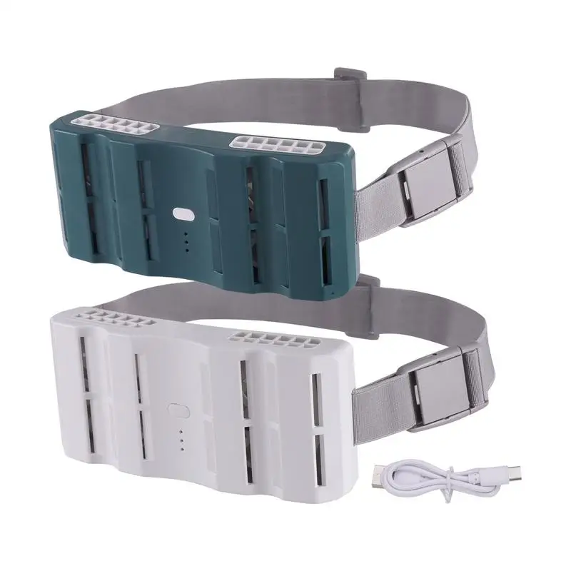 

Waist hanging double fan New Portable Hanging Waist Fan Usb Cooling Ice Outdoor Sport Fan Portable Small Fan Summer Cooler