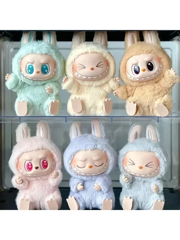 

Bubble Mart Labubu Heartbeat Macaron Blind Box Sitting Party Series Vinyl Face Plush Doll Pendant