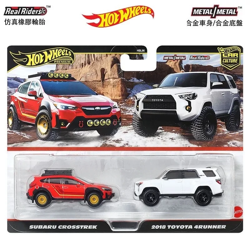 2025 Mattel New Hot Wheels Mix 3 Premium 1/64 Paquete de 2 Subaru Plymouth Toyota Juego todoterreno Vehículos fundidos a presión Modelos de colección de automóviles