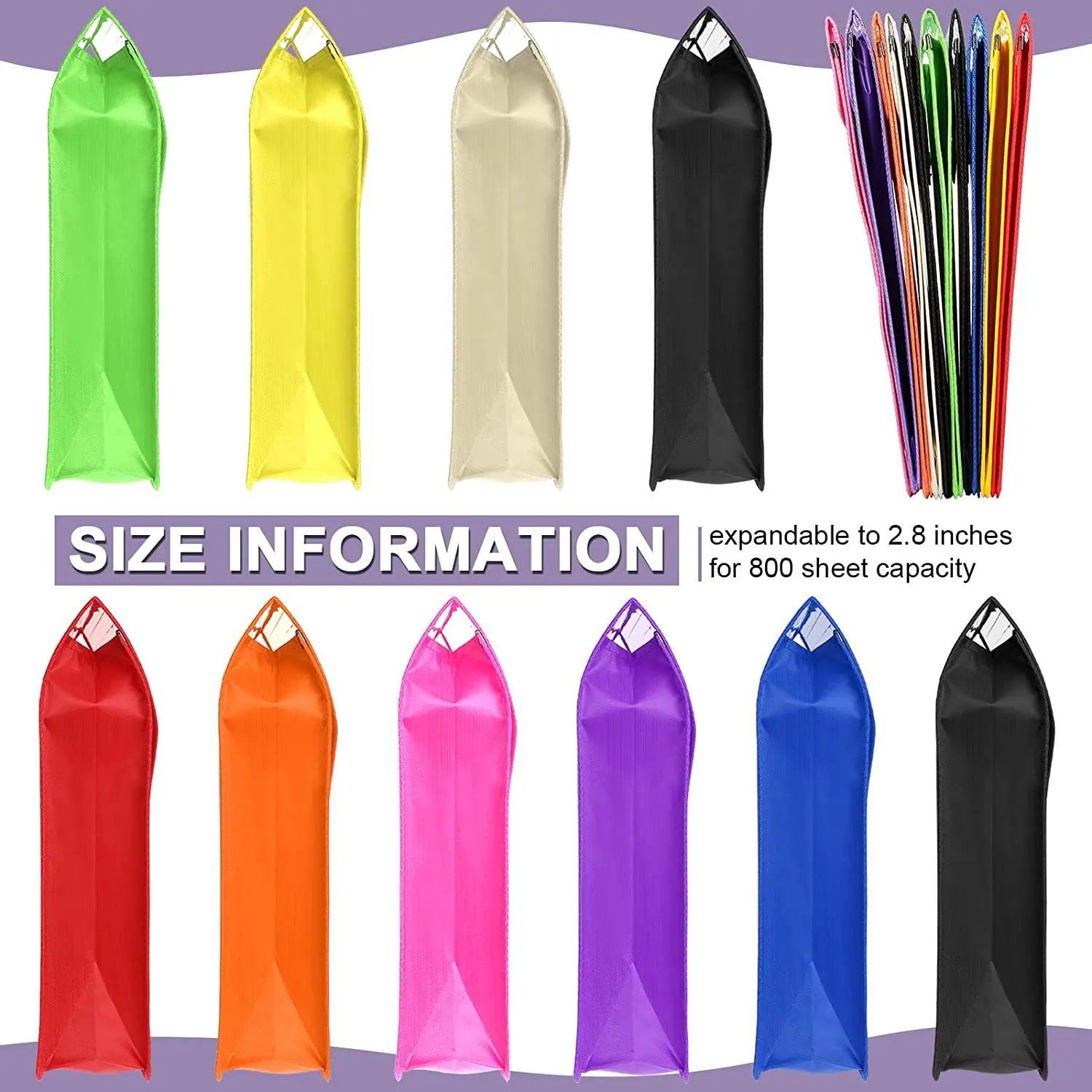 A4 A5 Size Folder Envelope Expansion File Wallet Storage File Folder With Snap Buckle and Pocket Waterproof Transparent File Bag