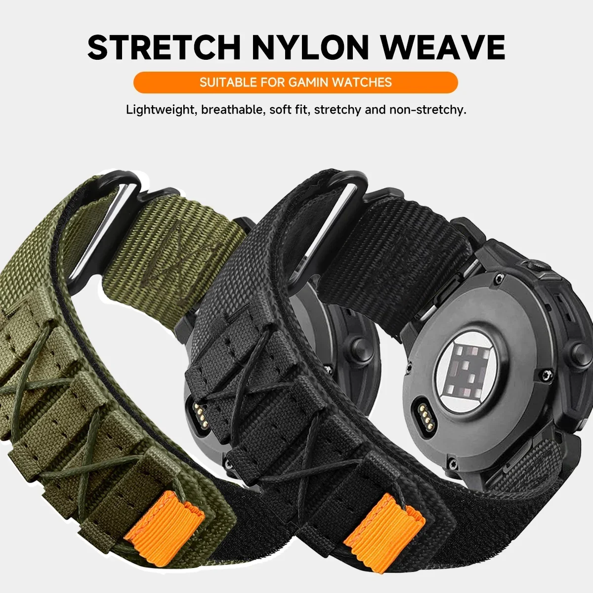 NEW 22/26mm Nylon Strap For Garmin Fenix 8 E 5 5X 6X 6 7 7X Pro/TACTIX/Mk2 Mk2i G1/Enduro 2 3 Sport Bracelet Quick Fit Watchband image 3