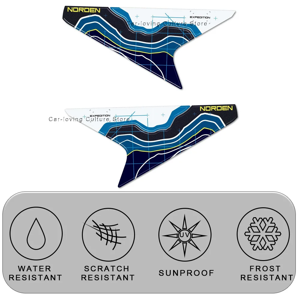 Wodoodporna naklejka ochronna Zestaw ochronny na motocykl Naklejka na zbiornik z żywicy epoksydowej 3D do Norden 901