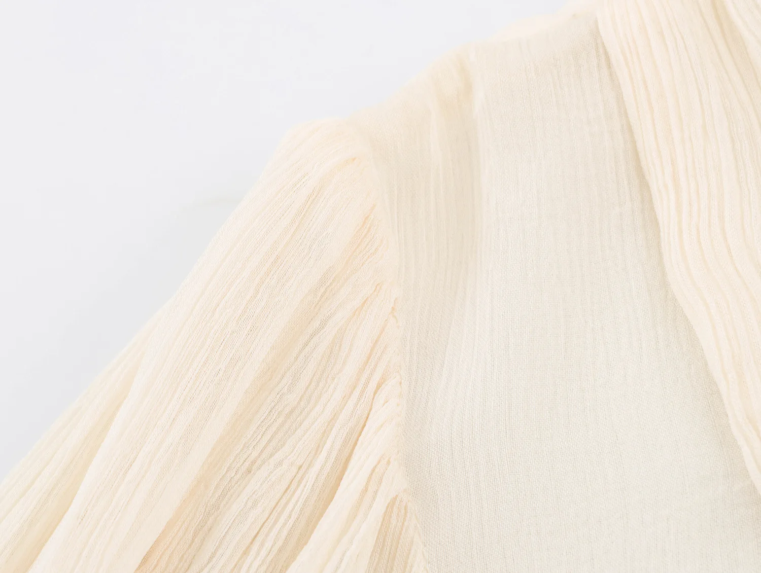 Herbst Neue Vintage Transparente Chiffon-Bluse Schicker Stehkragen Einreihige Langarm-Hemden Elegante Weiße Hemden für Bürodamen – Detail 6