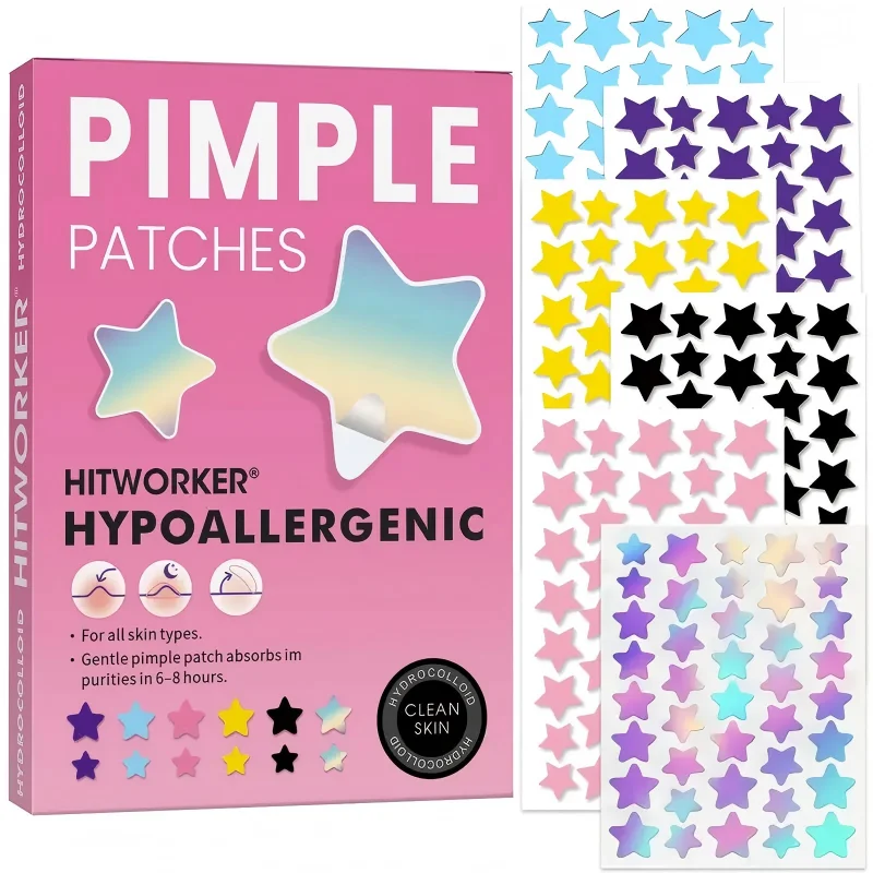 

240 pieces/box of star shaped hydrocolloid acne patches, nonalcoholic, gentle and non irritating absorption acne patches