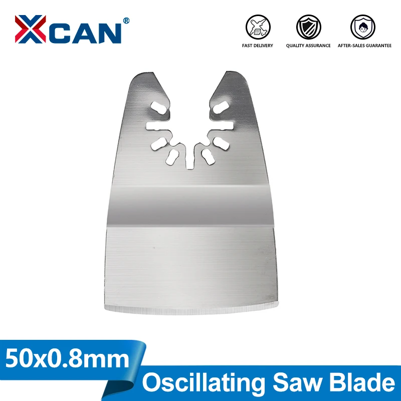 XCAN 50x0.8mm Oscillating Tool Scraper Stainless Steel Flexible Multitool Scraper Blade for Caulk Adhesive Sealant Removal