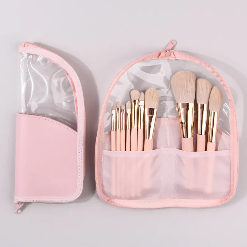 【High-End Custom Pink Angled Brush Case】Storage Bag for Your Makeup Tools - Elevate Your Beauty Routine with Style!