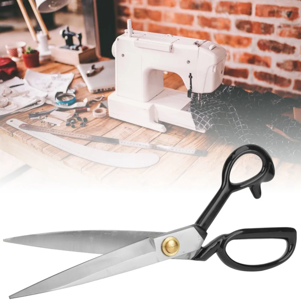 1pcs Heavy Duty Steel Blade Tailor Scissors 11 & 12 Inch Sharp Edge Fabric Cutting Shears Heavy Duty Scissors For Dressmaking
