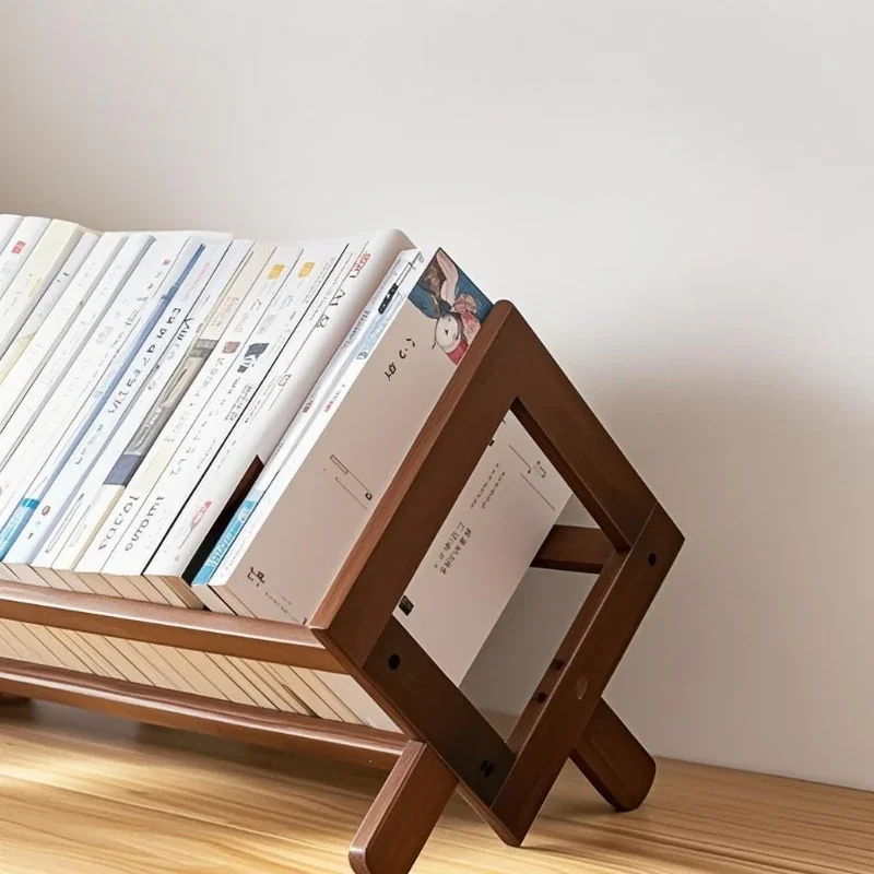 Sturdy Desktop Bookshelf, Compact Book Rack for Office/Home, File Organizer Stand for Table, Space-Saving Book Storage Rack