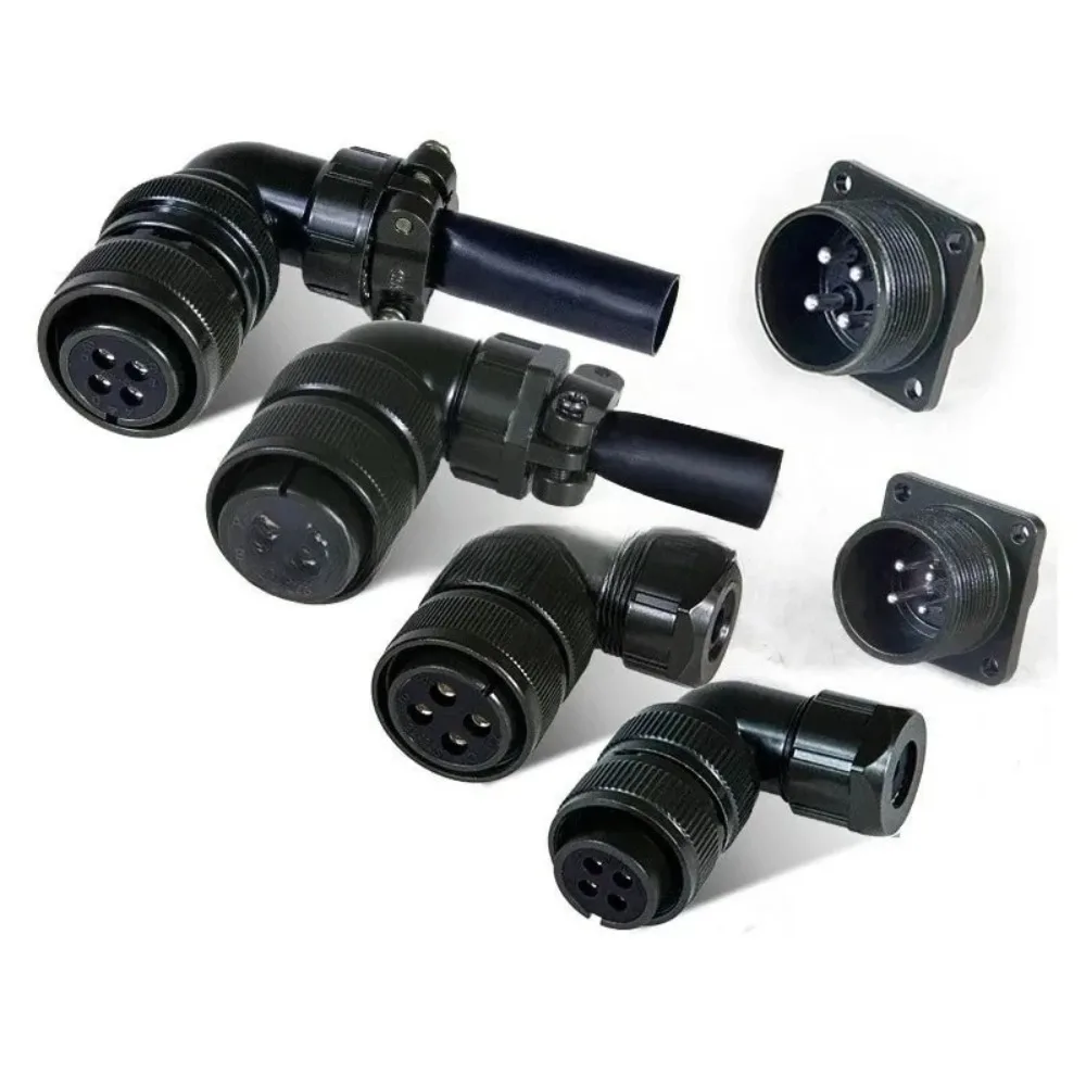 4 Pins Plug Socket Power Connector 18-10 22-22 32-17 20-4S D-5 Compatible with A06B-6114-K210 Servo Motor