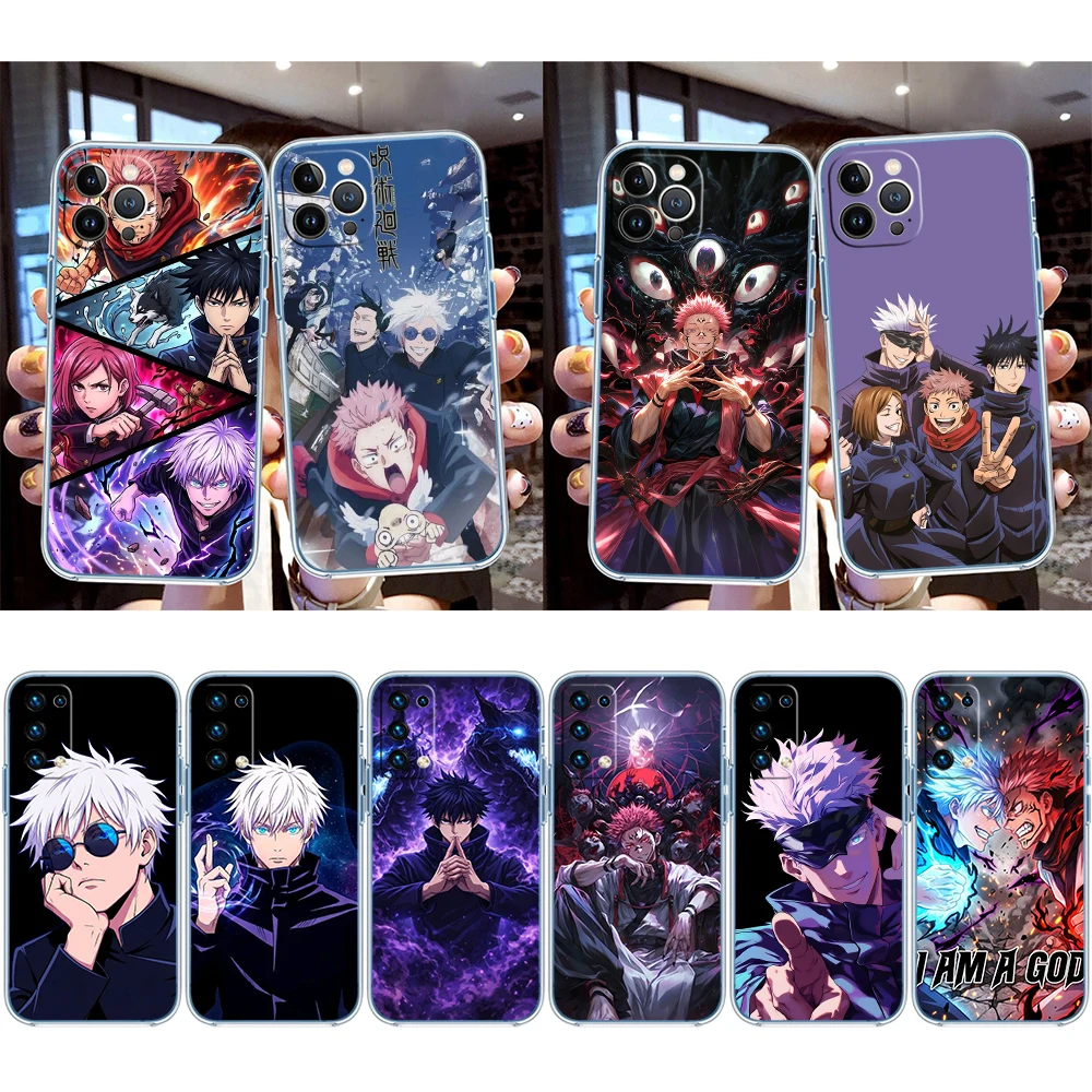 DI5 Anime Gojo Jujutsus Transparent Phone Case for Samsung Galaxy A04 A04S A14 A23 A34 A54 M23 M33 M52 M53