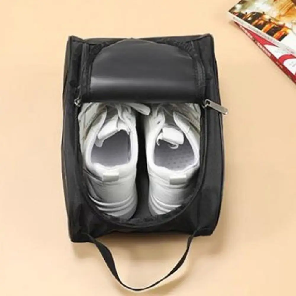

Portable Oxford Cloth Football Boot Bag Hand-Held Lightweight Shoe Carrier Bags with Zipper Dustproof Golf Handbag Women