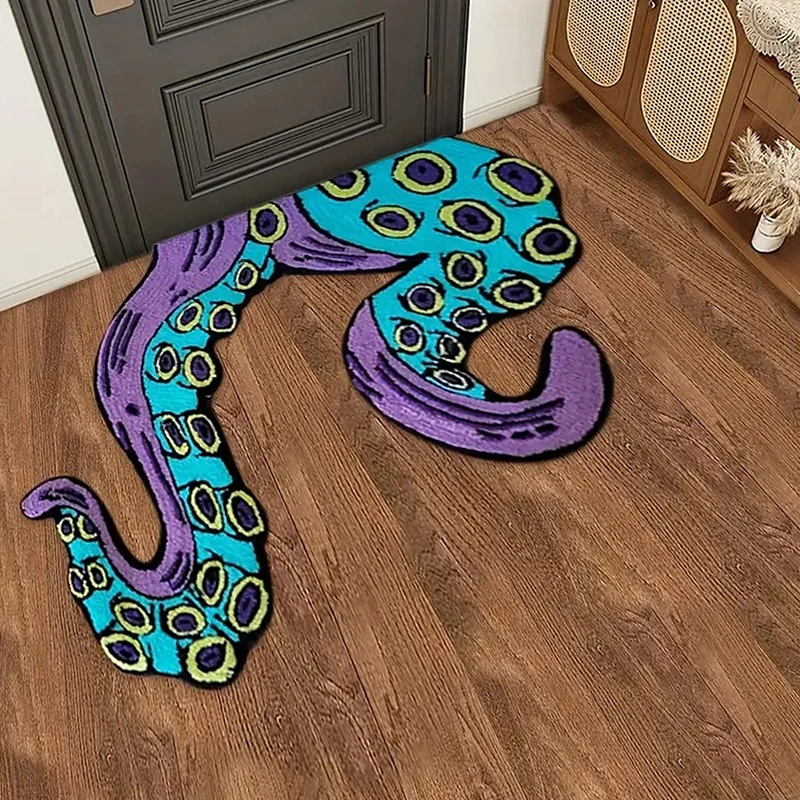 Creative Tentacles Porch Bathroom Carpets Octopus Shape Bedroom Decoration Carpet Living Room Game Room Funky Rugs