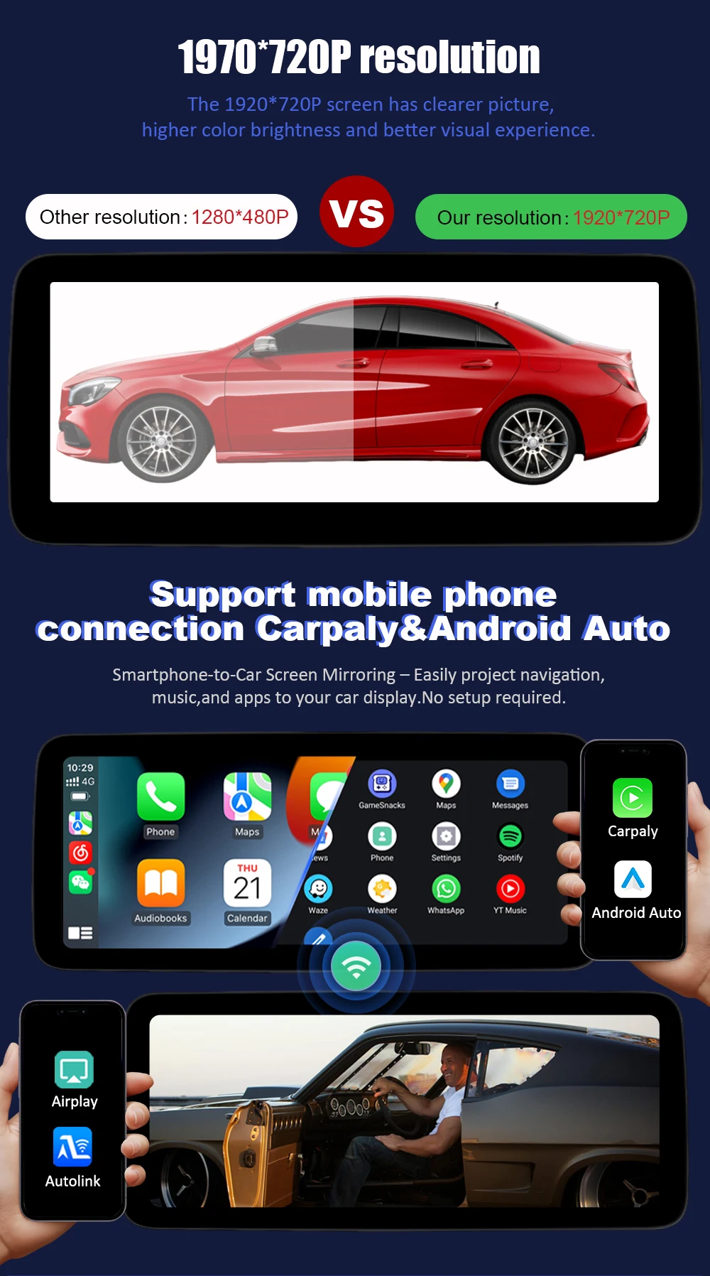 10.25“ Linux Autoradio For Mercedes Benz CLS Class W218 X218 2010-2018 Multimedia Player Wireless Carplay Android Auto BT GPS