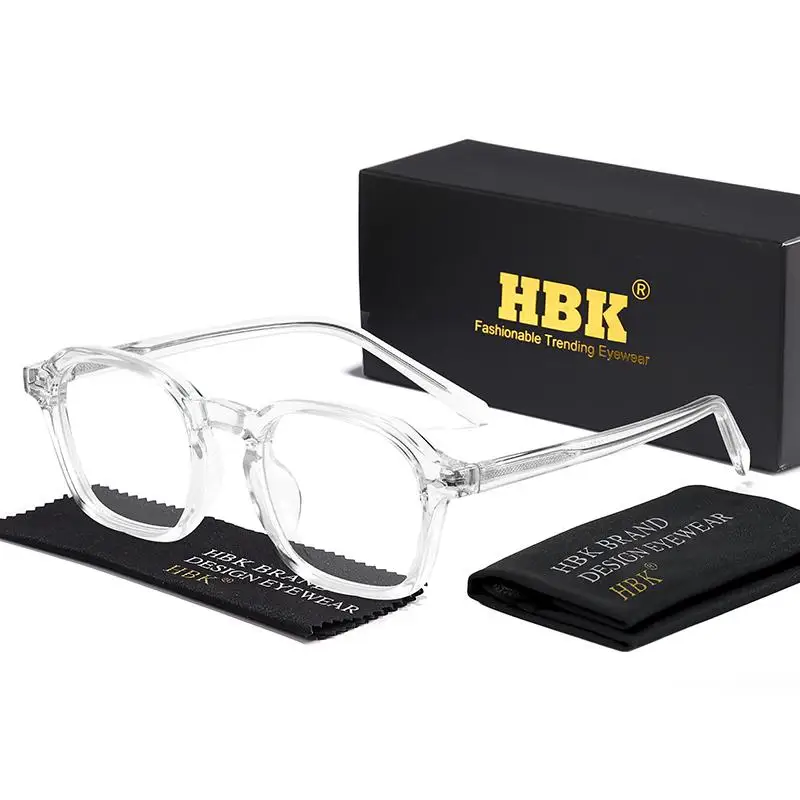 HBK Quadratische Herren-Brillenfassung Retro Hochwertige Marken-Brillen Damen Anti-Blaulicht Dekorative Brillen – Detail 10
