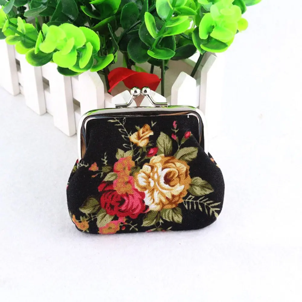 Gift Women  Retro Hasp Vintage Flower Small Wallet Coin Purse Credit Card Holder Clutch Bag