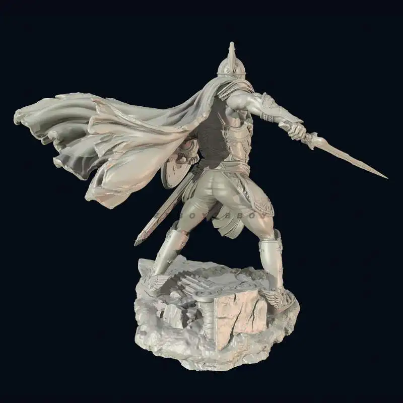 Figurine en résine fantaisie, échelle 1/24, 75mm de haut, guerrier grec ancien, Kit de modèle à assembler, jouet d'impression 3D non peint, 834