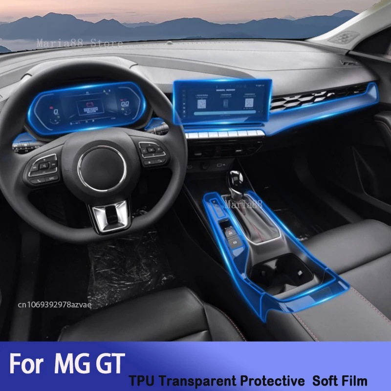 

For MG GT 2023 Car Interior Center Console Transparent TPU Protective Film Anti-scratch Repair Sticker