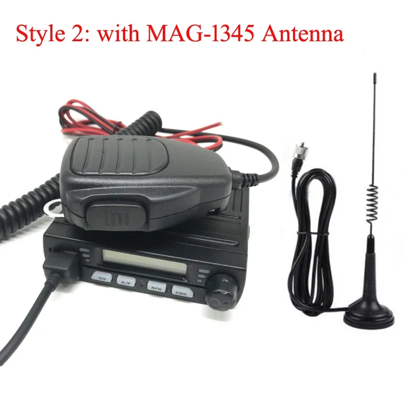 CB-40M Citizen Band Radio AM/FM Mini Mobie CB Radio 25.615--30.105MHz 4W/8W Amateur Car Radio Station w/ Mag-1345 Antenna or not