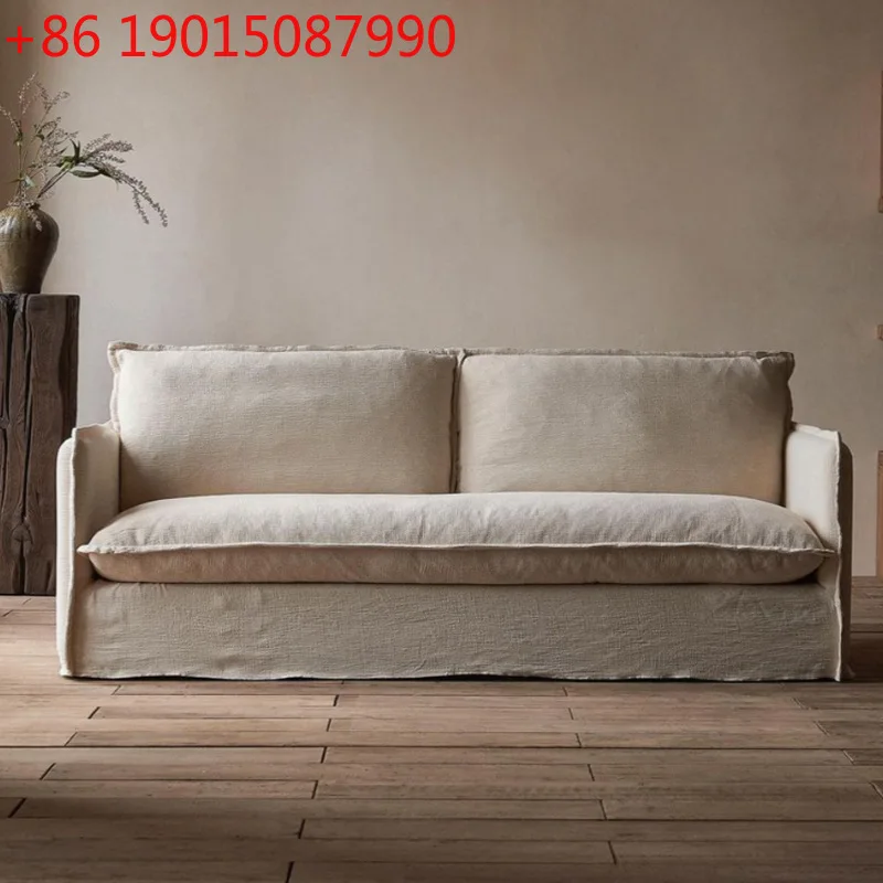 

Съемный и моющийся одно- и двухместный трехместный отель для проживания в семье, средневековый пух, простой диван для маленькой квартиры, прямой ряд