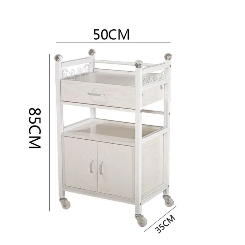 Aluminum Cart Hospital Trolley Welding Hair Salon Barber Units Cabinet Furniture Pedicure Hairdressing Suitcase Marquesa