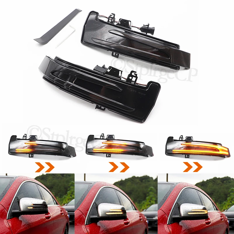 

LED Dynamic Turn Signal Rearview Mirror Indicator Blinker Light For Mercedes Benz C Class W204 2008 2009 2010 2011-2014