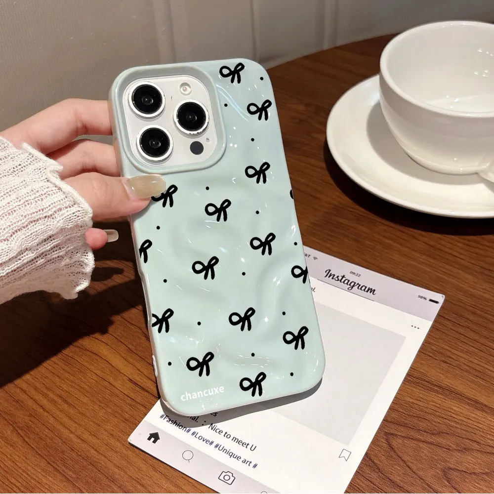 3D Water Ripple Red Heart Print Phone Case For iPhone 17 16 15 14 13 12 11 Pro Max 17 Air 15 16 Plus Shockproof Soft TPU Cover view 4