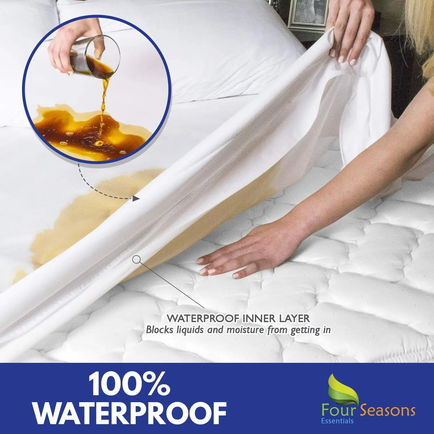 

Bundle - 2 Items: Twin Size Zippered Mattress Protector + Standard Waterproof Zippered Pillow Protectors (2Pc)